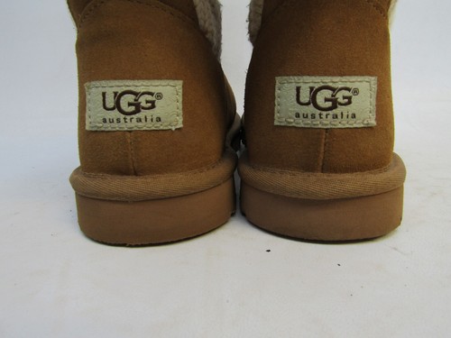 UGG Womens Size 6 M Brown Suede Fold Over Buckle Ankle Fashion Boots Bootie - Picture 8 of 11