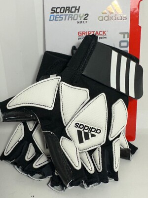 ADIDAS Scorch Destroy 2 *CHOOSE SIZE* Half GripTack Palm Gloves (1 Pair) Blk/Wht