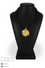 Bordeaux Dog - Gold Plated Necklace With The Image Of A Dog Art Dog DE