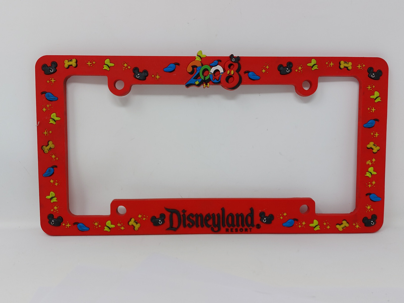Vintage 2008 Disney Disneyland License Plate Frame mickey mouse donald