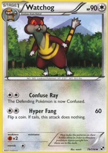 Pokemon - Watchog - 79/114 - Uncommon - Black and White - NM