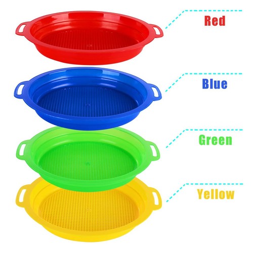 Sand Sifters Sieve for The Beach Sand Toys Red Blue Yellow & Green Complete G... - Picture 8 of 8
