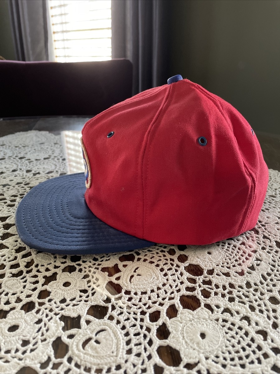 Vintage STP Motor Oil Trucker Snapback Hat Cap Red Blue Patch Hat