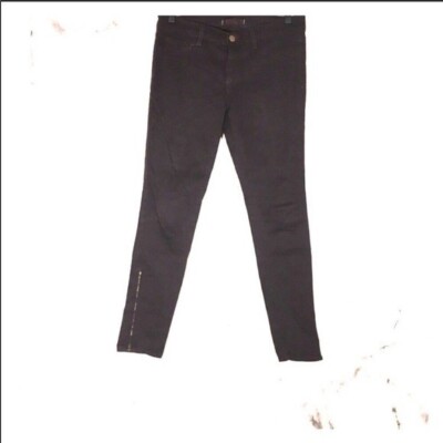 J Brand womens the deal: skinny jeans with ankle zip size 26 slim leg y2k design