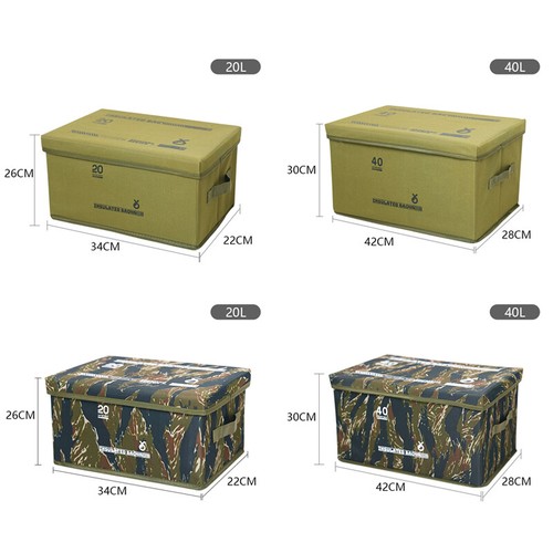 Outdoor Faltbare Aufbewahrungsbox Große Kapazität für Picknicks Camping Kochgeschirr Tasche - Bild 1 von 15