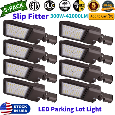 #ad #ad 8 Pack LED Parking Lot Light 300W LED Shoebox Light with Dusk to Dawn Photocell $778.70