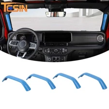 Light Blue A&B Pillar Grab Handle Cover Trim Overlay For Jeep Wrangler JL JT 24+