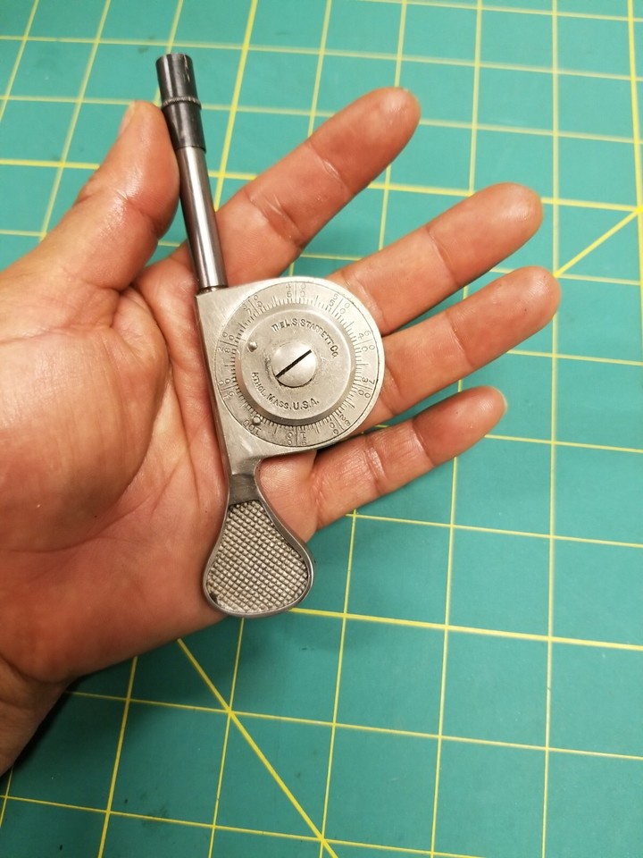 Vintage L.S. Starrett Revolution Counter RPM Gauge Speed Indicator Dial