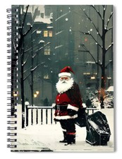 City Santa Spiral Notebook Blank Notebook Lined Journal 8 X 6 Notebook