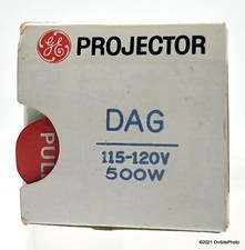 General Electric Quartzline DAG Lamp Projector Bulb 115-120V 500W NOS USA EXC