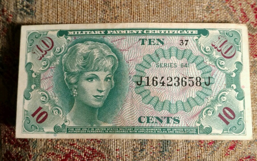 SERIES 641 10 TEN CENTS MPC MILITARY PAYMENT CERTIFICATE | eBay