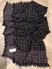 FALIERO SARTI Schal - Schwarz mit Muster - 60 x 155 cm - wie neu - NP € 250