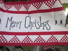 HOL-4, Christmas table runner, 18 x 60 inches, New, never used, Merry Christmas,