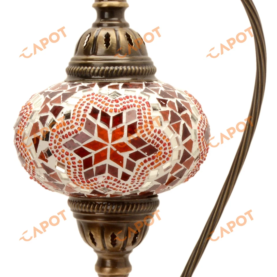 Lampe mosaïque turque marocaine fabriquée à la main Tiffany lampe de bureau - Photo 4/4
