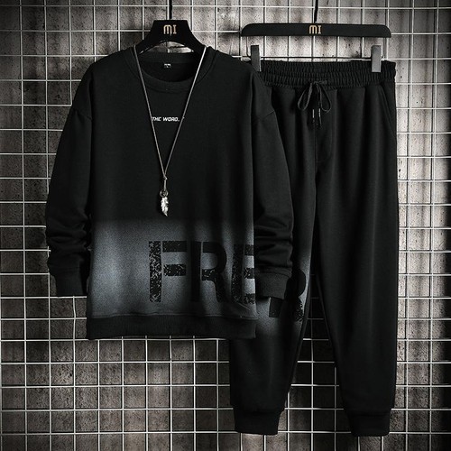 Mens New Tracksuit Hoodies+Sweatpants Male Casual Sports Jogging Athletic Sets