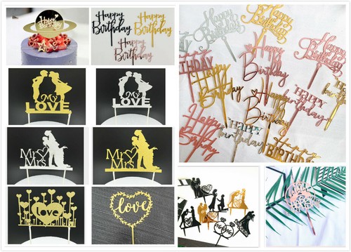 1pcs Happy Birthday Wedding Cake Topper Party Supply Event Decoration