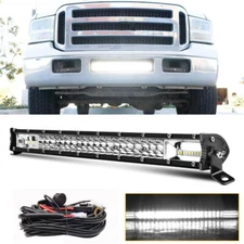 20'' Fit Ford F150 2009-14 Hidden Lower Bumper Grille  730W LED Light Bar + Wire