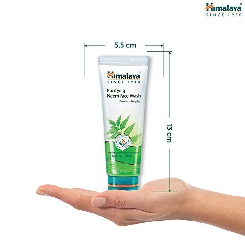 Him Herbals Purifying Daily Neem Face Wash 150 ml Prevent Pimples Acne Soap Free - Picture 8 of 10