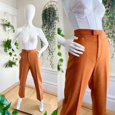 Vintage 1970s LEVI  S Pants 70s Sta-Prest Pumpkin Orange Rust High Rise Jeans