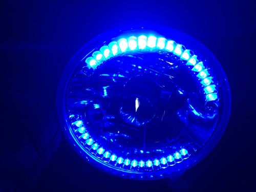 2 x 7"" Lichteinheit LED Pilotleuchten Siegelstrahl Upgrade auf H4 Halogenbeleuchtung - Bild 4 von 5