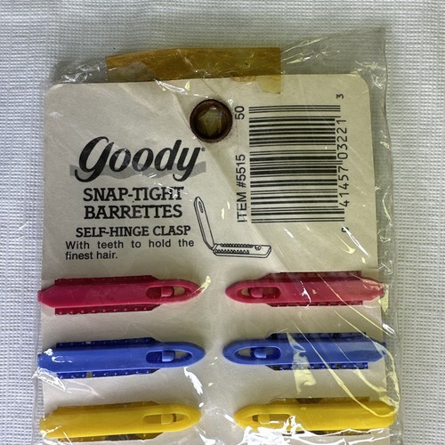 Vintage 1989 Goody Girls 14 Barrettes Snap Plastic Butterfly Flowers #5515 - Picture 8 of 10