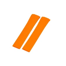 21mm Orange Rubber Watch Strap For Patek Philippe Aquanaut 5968G Metal Pin