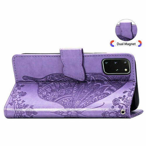 Butterfly Leather Phone Wallet Flip Case Cover For Samsung S23 S20 FE A13 S22 S9 - Picture 7 of 25