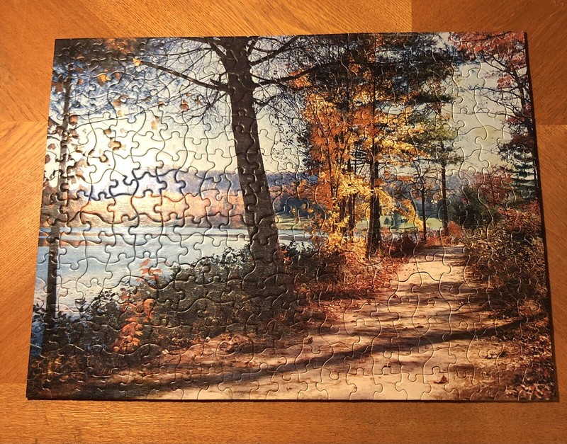 Vintage Tuco Interlocking Picture Puzzle Complete Name ( DOWN THE WOODLAND LANE 