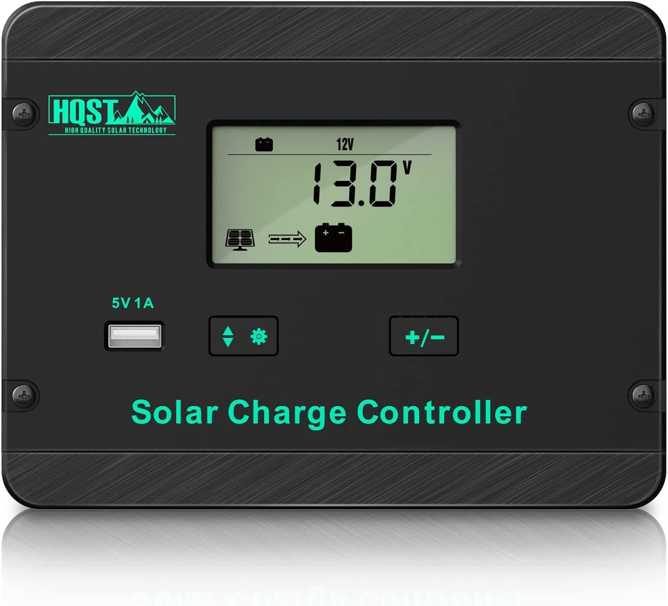 HQST 30A 12V/24V PWM Flush Mount Solar Charge Controller Sol