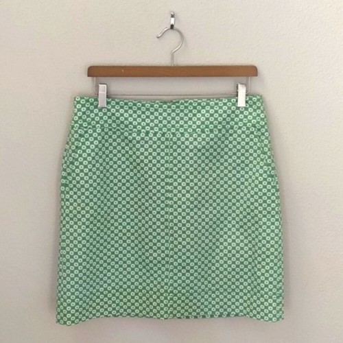 Talbots Green/White Nautical Zip Back Mini Skirt - 第 1/6 張圖片