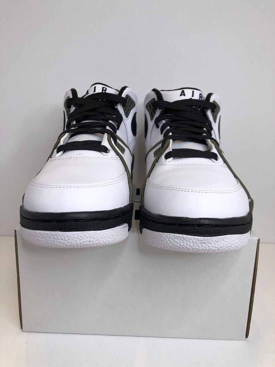 Nike Air Flight 89 Shoes White Olive Black Men's Size 6.5 Nike Air Flight 89 Shoes White Olive Black Men's Size 6.5