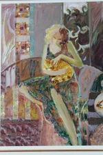 Women with a Yellow Cat