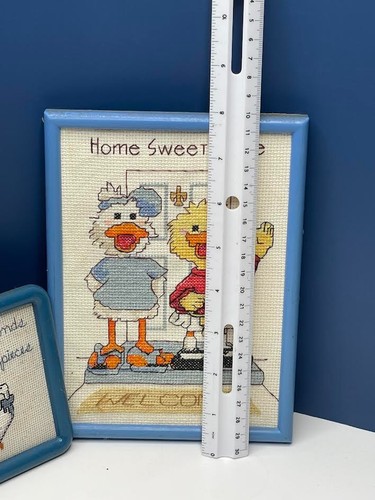 3 Framed cross-stich pieces featuring a "Lovable Friends" Theme. By Dale Burdett - Picture 5 of 8