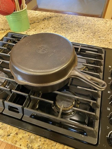 Griswold Cast Iron #80 Small Logo Hinged Double Skillet 1103A Top 1102B Bottom