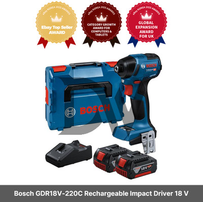 Bosch GDR18V-220C Akku Schlagschrauber 18 V 5,0 Ah 2 B Set Schlagbohrmaschine