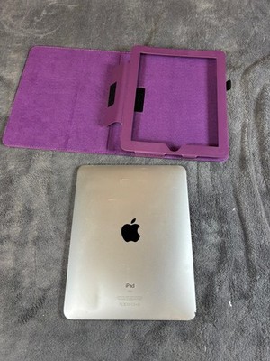 Apple iPad 1st Gen. A1219 64GB, Wi-Fi, 9.7in - Gray Tested Works Bundled Case