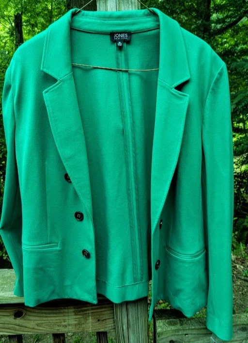 Chaqueta abierta Jones NY para mujer talla XL nueva cápsula clásica verde Kelly Officecore Foto 2 de 4