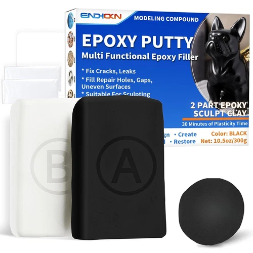 Epoxy Putty,  10.5Oz/300G Black Putty Stick Fix Leaks, Cracks and Fill Holes, Sc