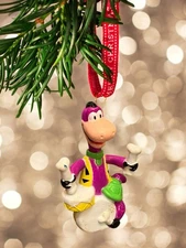 Hanna Barbera 1991 The Flintstones Dino The Dinosaur Playing Drums ORNAMENT 3”