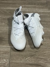 New Puma FUTURE 7 ULTIMATE FG/AG Soccer Cleats White/Silver 107916-04 Sz 13