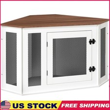 Corner Dog Crate Indoor Kennel Multifunctional Chewproof Furniture Easy Assembly