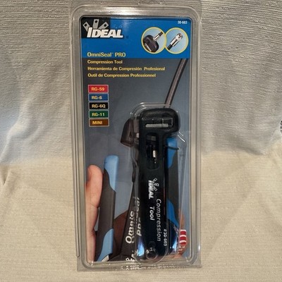 Ideal OmniSeal Pro 30-603 Compression Tool RG6 RG59 RG11 Coax F-Type RCA New USA