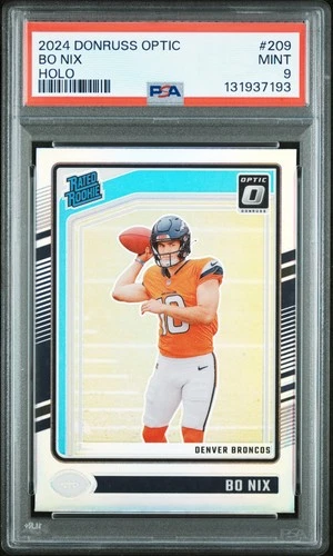 2024 PANINI DONRUSS OPTIC HOLO #209 BO NIX ROOKIE RC PSA 9
