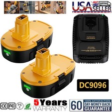 1-4X 8.0Ah 18V For Dewalt 18 VOLT DC9096 DC9098 DC9096-2 Li-ion Battery/ Charger