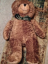 Dan Dee Collectors 100th Bear Teddy Brown Green Bow 30" Plush Stuffed Animal