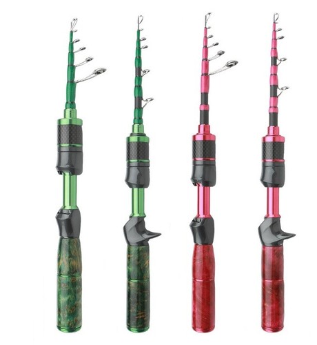 Canna da Pesca Telescopica Fibra di Carbonio Ultraleggera Spinning Casting Esca Palo Viaggio - Foto 1 di 55