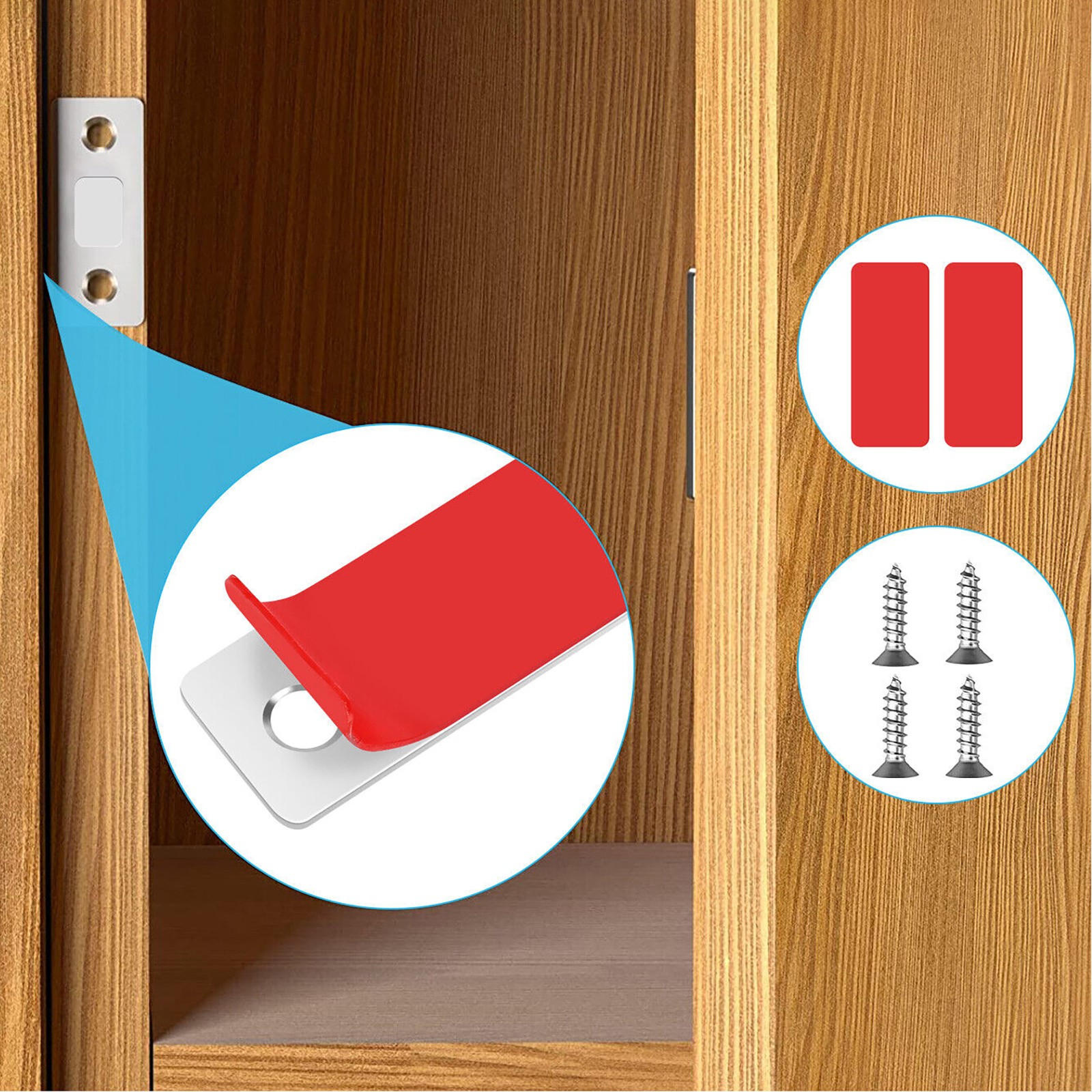 Lot Strong Magnetic Door Closer Cabinet Catch Latch Cupboard Closures Tool