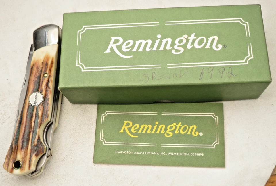 Faca de jogo grande REMINGTON USA por Camilus R-3 - bloqueio duplo - veado genuíno - Imagem 2 de 4