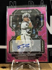 2022 Prizm Draft Picks Logan Tanner Neon Pink Velocity Prizm Auto #PDP55