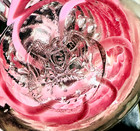 1970s Gentile Glass Pink Swirl with Controlled Bubbles Paperweight Back Stamped — photo 7